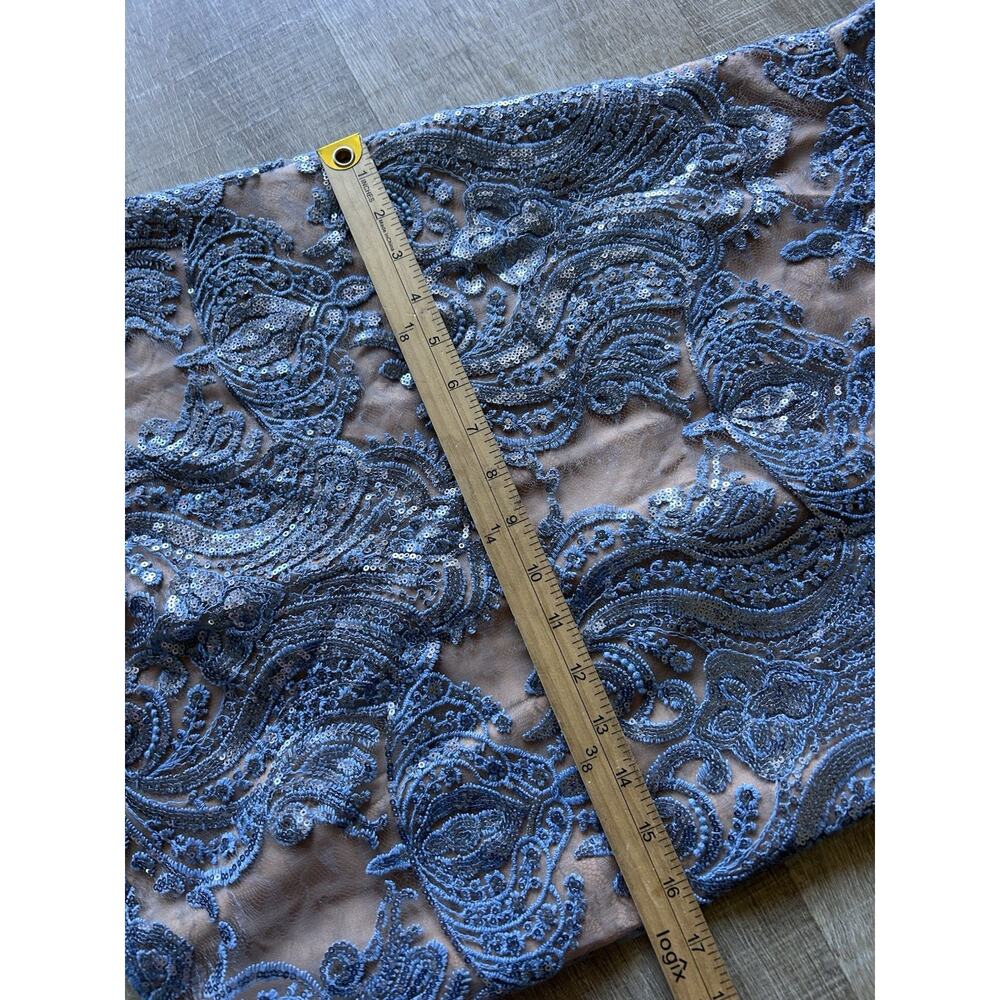 Free People Sundown Mini Dress NWT Size 2 Blue Sequin Embroidered Boho Party - Picture 9 of 15